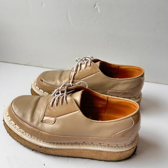 George Cox Creepers size 7 tan brown leather lace up oxford shoes platform - Picture 4 of 8
